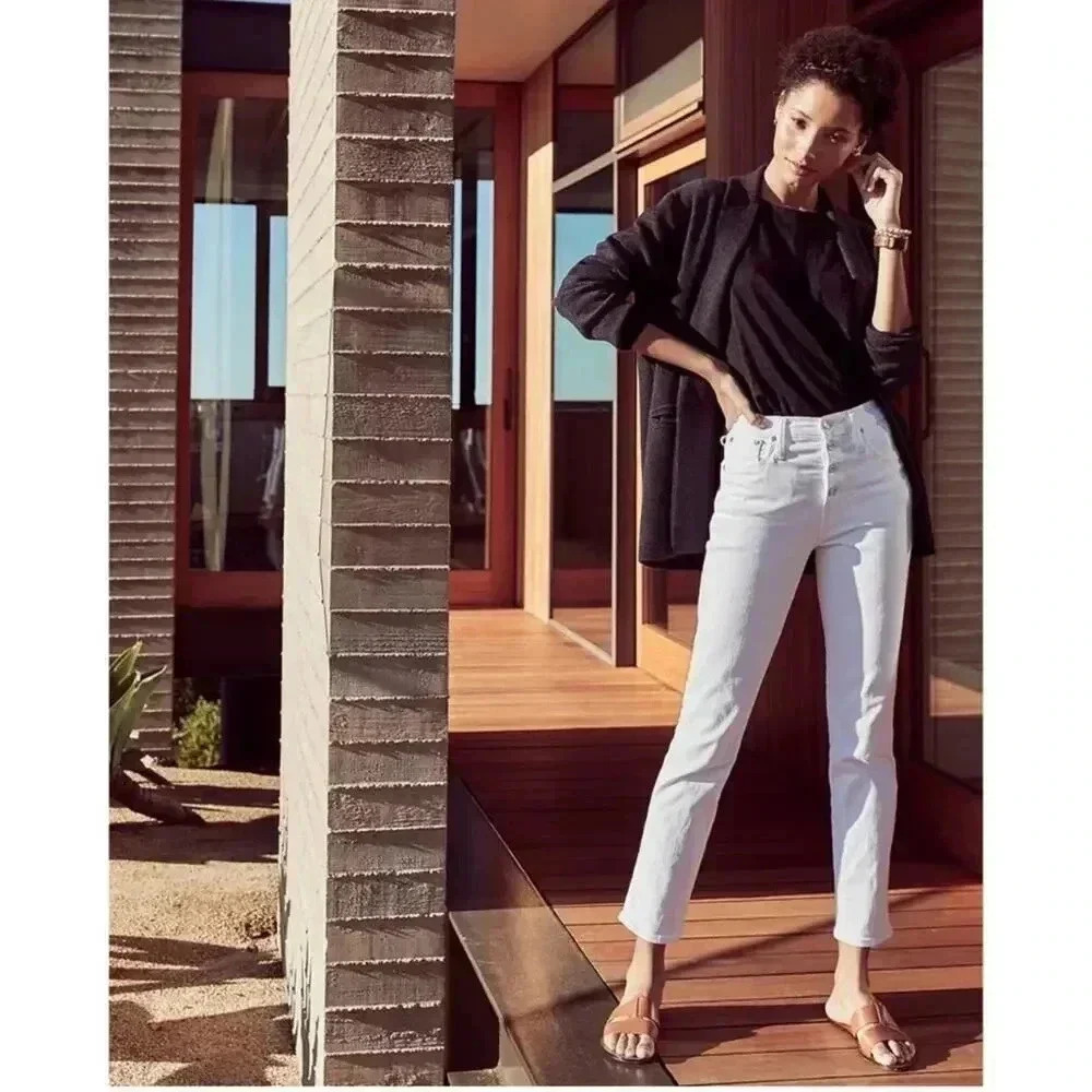 J. Crew Plus Size vintage slim-straight jean in white Size 36 NWT